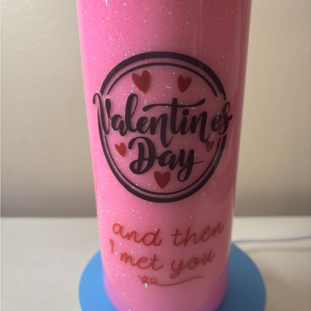 Pink Valentine's Day Tumbler